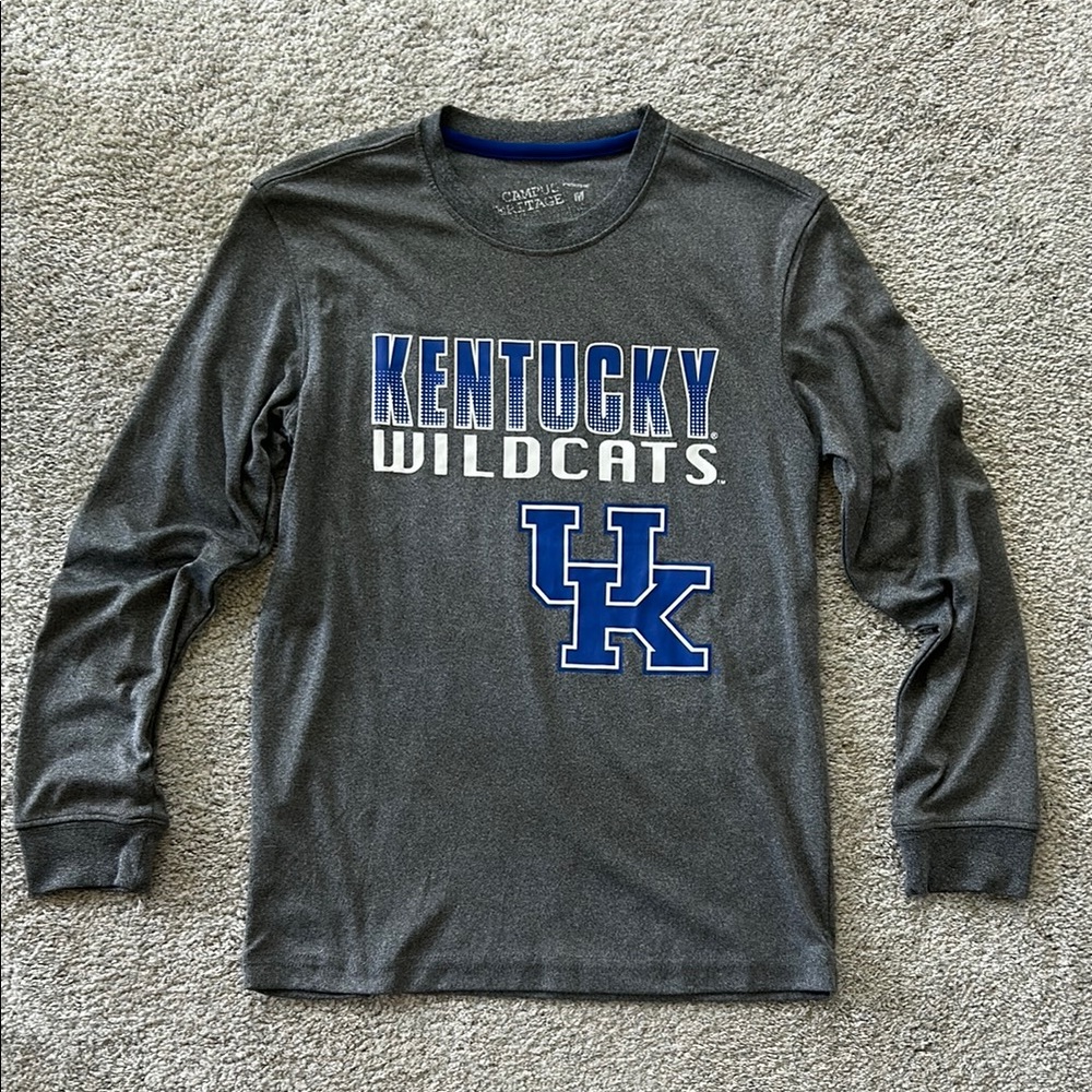 Boys University of Kentucky Wildcats Gray Long Sleeve Tee - Picture 1 of 4